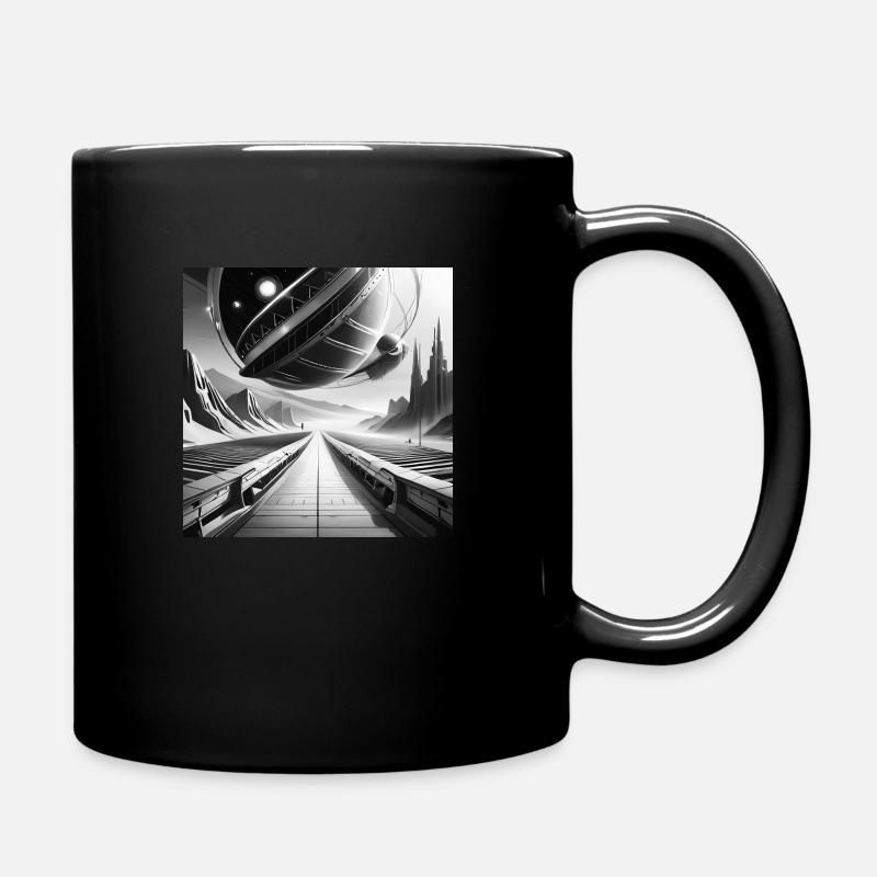 Dans Idle Art 06b - Space Trip - Tasse einfarbig - Schwarz