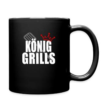 King of the Grill Crown Gill Cutlery - Full Colour Mug - black - Right