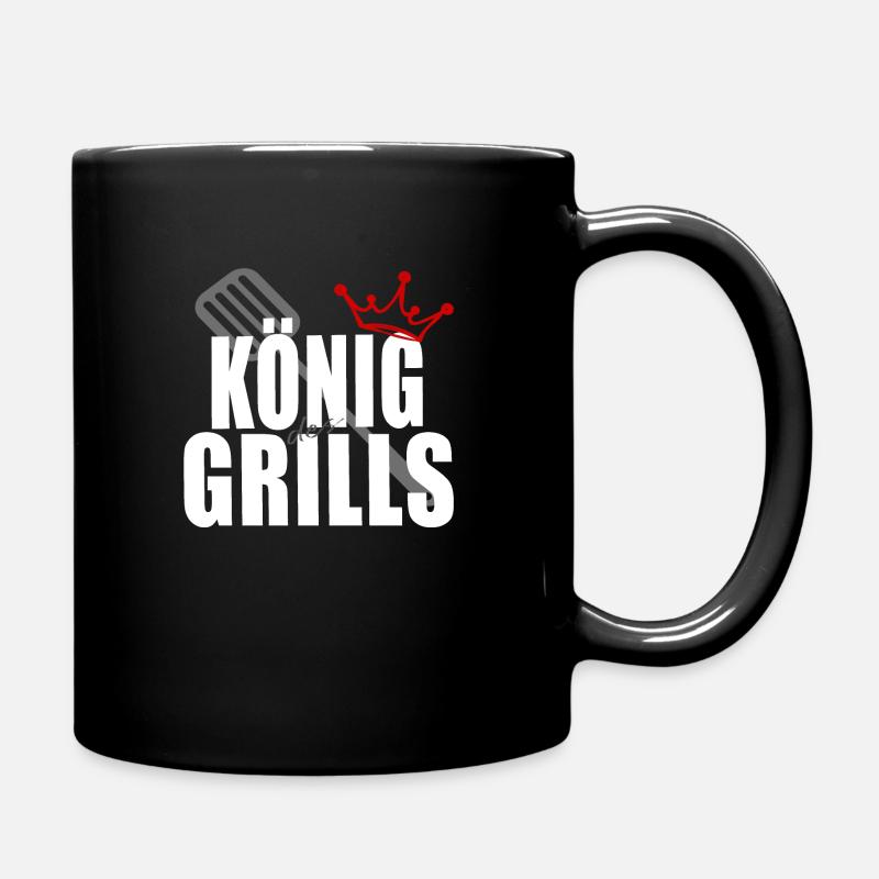 König des Grills Krone Gillbesteck - Tasse einfarbig - Schwarz