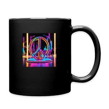 Peace Anti-WAR Shirt - Tasse einfarbig - Schwarz - Rechts