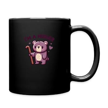 Huggen Bär Ich bin ein Umarmer - Tasse einfarbig - Schwarz - Rechts