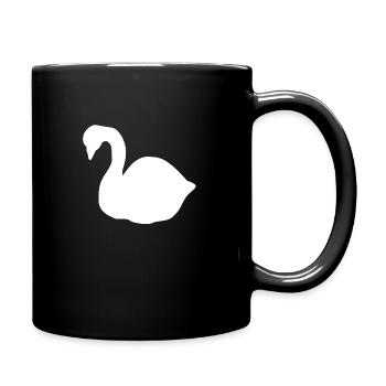cygne symbole cygnes animal oiseau - Mug uni - noir - Droite