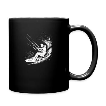 Sport Kite Surfer Without Kite Splash Sea Water - Full Colour Mug - black - Right