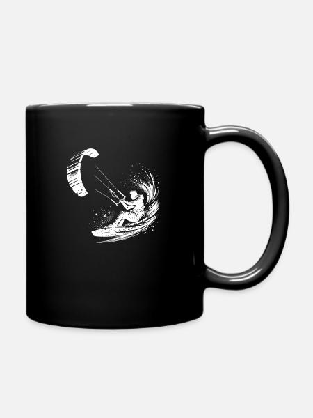 Kite Surfer Splash Éclaboussure d’eau avec cerf-volant - Mug uni - noir
