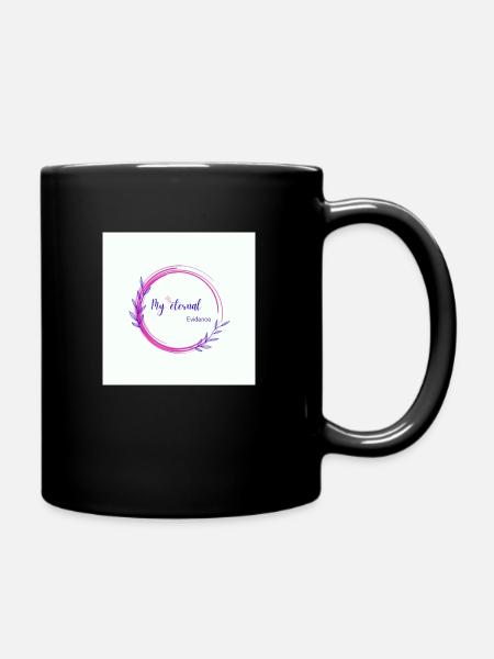 Rainbow butterfly created - Full Colour Mug - black