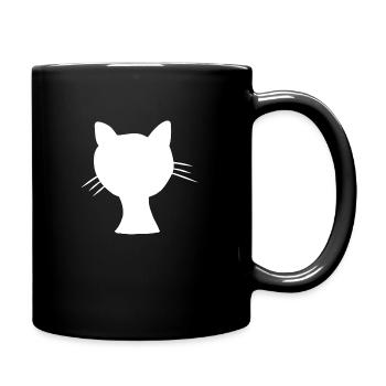 Cat Animal Icon Head Pet Animals - Full Colour Mug - black - Right