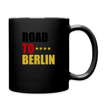 EM- Fanshirt "ROAD TO BERLIN" - Tasse einfarbig - Schwarz - Rechts