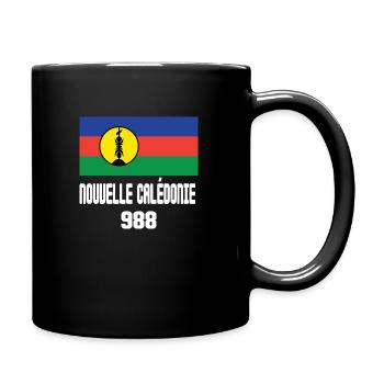 cadeau design kanak drapeau Nouvelle Calédonie - Mug uni - noir - Droite