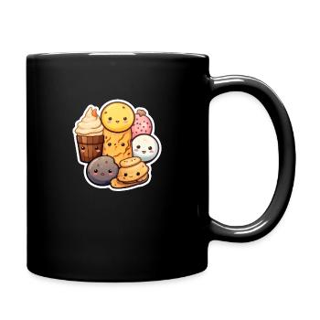Kawaii-style sweets - Full Colour Mug - black - Right
