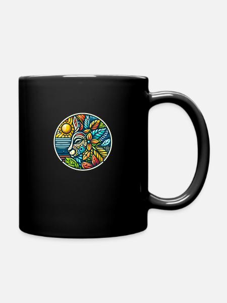 Fabeltier indianisch - Tasse einfarbig - Schwarz