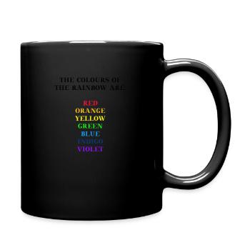 Farben des Regenbogen Geschenkidee bunt - Tasse einfarbig - Schwarz - Rechts