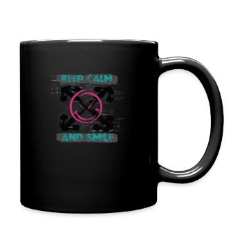 Bleib Ruhig - Tasse einfarbig - Schwarz - Rechts