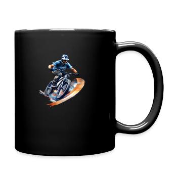 BMX Racer Motiv 1 - Tasse einfarbig - Schwarz - Rechts