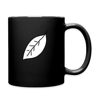 forme d’icône de feuille feuilles nature - Mug uni - noir - Droite