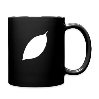 blatt symbol form natur - Tasse einfarbig - Schwarz - Rechts