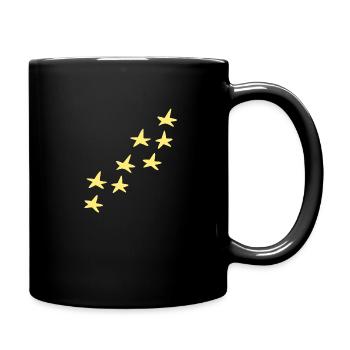 Star Pattern Yellow Star Symbol Shape - Full Colour Mug - black - Right