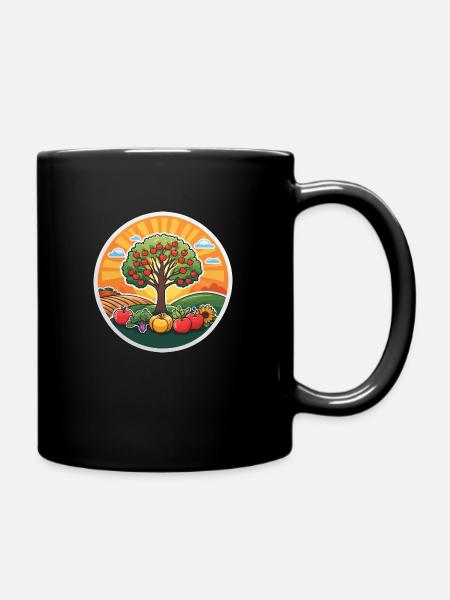 tree tree vegetables - Full Colour Mug - black