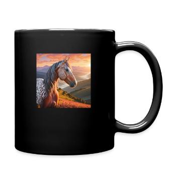 Art du cheval - Mug uni - noir - Droite