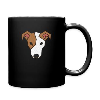 Jack Russell fait face à 2a - Mug uni - noir - Droite
