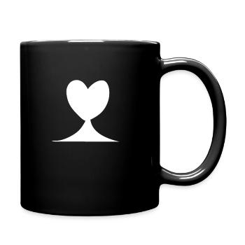 Herz liebe symbol form - Tasse einfarbig - Schwarz - Rechts