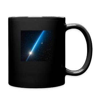 Laser im Weltall - Tasse einfarbig - Schwarz - Rechts