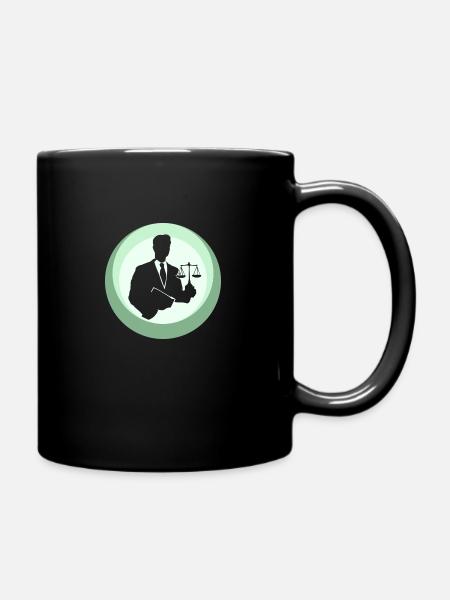 Anwalt Richter Versicherung - Tasse einfarbig - Schwarz