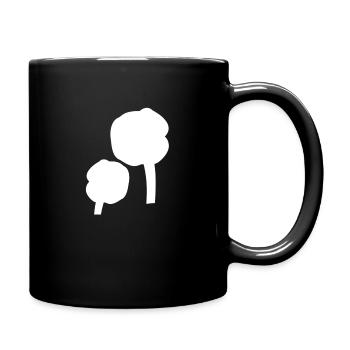 Two Roses Flower Flower Shape - Full Colour Mug - black - Right