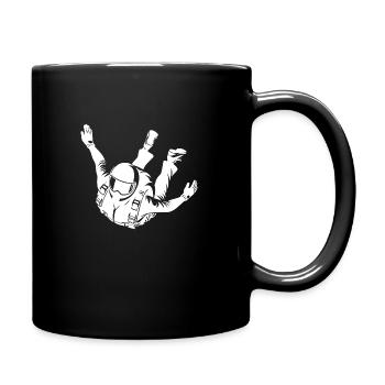 Flugphase Fallschirmausbildung Fallschirmsprung - Tasse einfarbig - Schwarz - Rechts