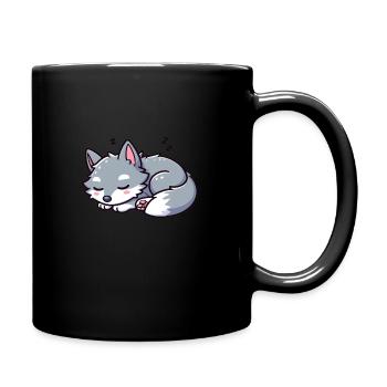 Süßer kleiner Kinder Wolf - Tasse einfarbig - Schwarz - Rechts