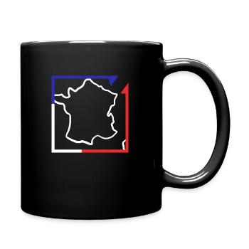 France bleu blanc rouge - Mug uni - noir - Droite
