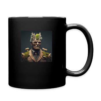 a stylish suit carved out of dead wood - Tasse einfarbig - Schwarz - Rechts