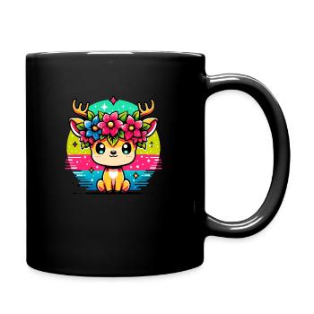 Colorful deer - Full Colour Mug - black - Right