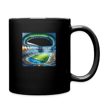 Incroyable stade de football coloré - Mug uni - noir - Droite