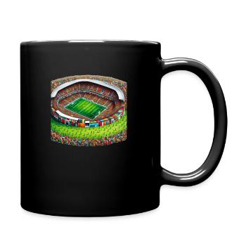 Stade de football coloré - Mug uni - noir - Droite