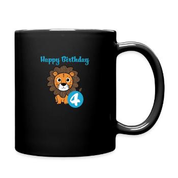 Children's birthday boys 4 years - Full Colour Mug - black - Right