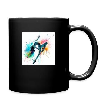 Ballerina in Aquarell - Tasse einfarbig - Schwarz - Rechts