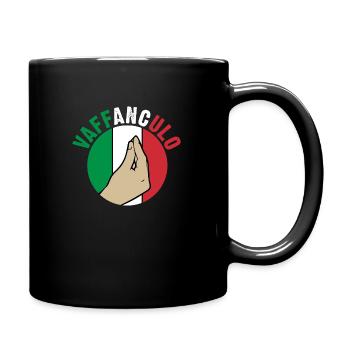 Italien Italiener Vaffanculo - Tasse einfarbig - Schwarz - Rechts