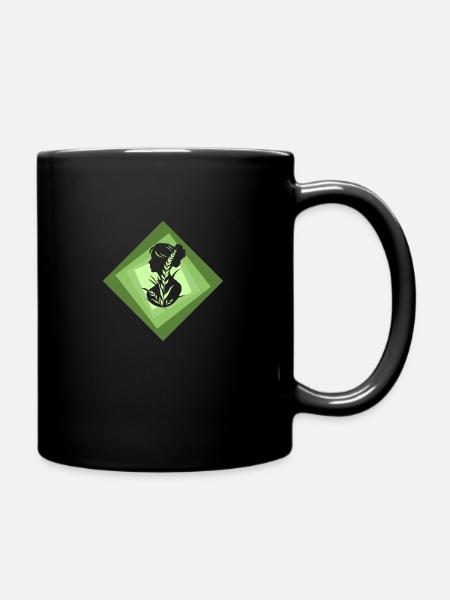 Vegan Pflanzlich Bio - Tasse einfarbig - Schwarz