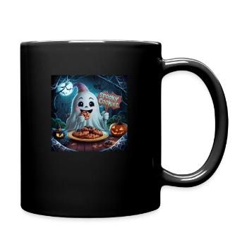 Halloween - Gespenst - Tasse einfarbig - Schwarz - Rechts