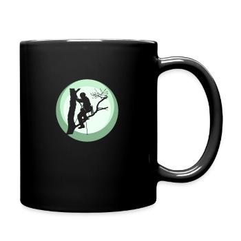 Baumklettern Aufstieg - Tasse einfarbig - Schwarz - Rechts