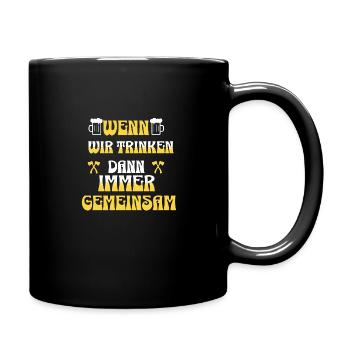 GEMEINSAM - Tasse einfarbig - Schwarz - Rechts