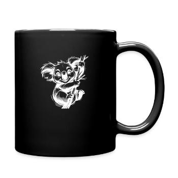Australischer Kinder Koala Bleistift Zeichnung - Tasse einfarbig - Schwarz - Rechts
