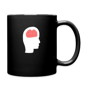 Profil de la tête Humain Côté Cerveau - Mug uni - noir - Droite