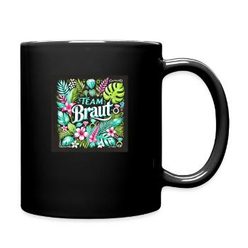 Team Braut - Tasse einfarbig - Schwarz - Rechts
