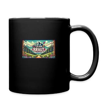 Team Braut - Tasse einfarbig - Schwarz - Rechts