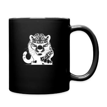 Chasse élégante au léopard sauvage - Mug uni - noir - Droite