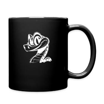 Dessin au trait serpent croquis de serpents drôles - Mug uni - noir - Droite
