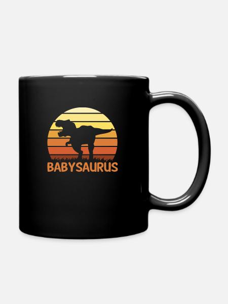 Babysaurus Dino Dinosaurier - Tasse einfarbig - Schwarz