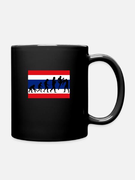 Evolution of Muay Thai - Tasse einfarbig - Schwarz