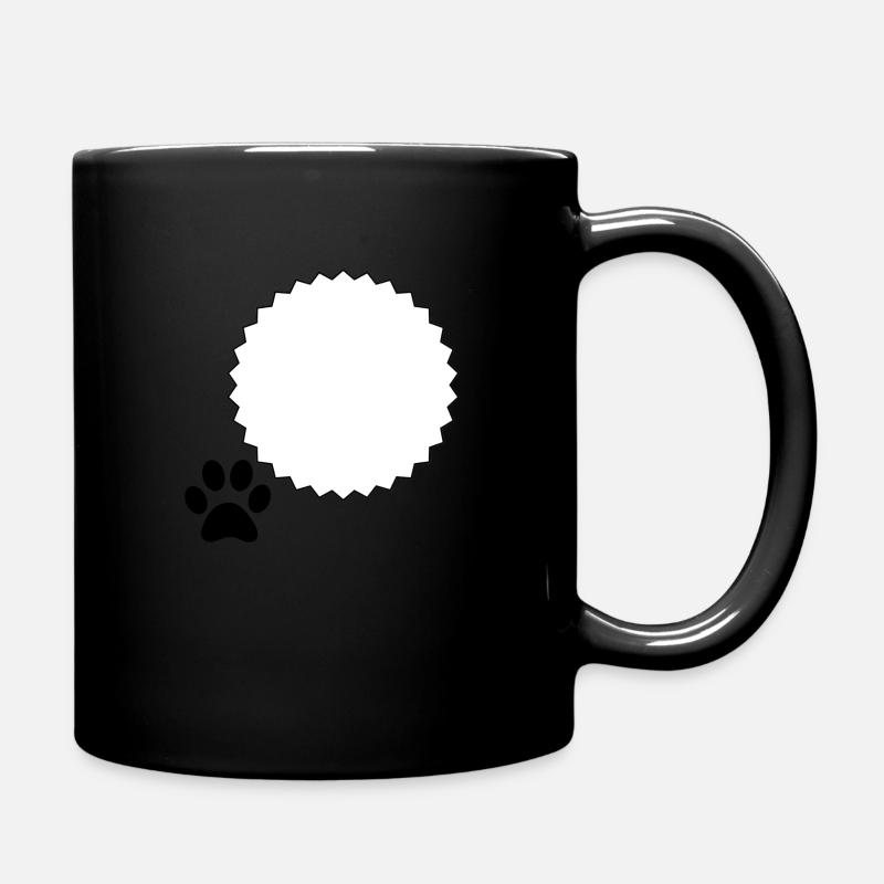 Vorlage Sonnen rahmen Pfotenabdruck Design - Tasse einfarbig - Schwarz